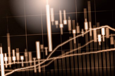 Dizin grafik borsa finansal gösterge analiz açık ışığı.