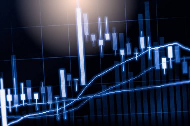 Dizin grafik borsa finansal gösterge analiz açık ışığı.