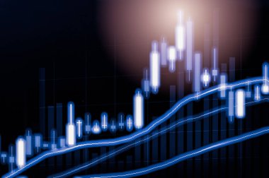 Dizin grafik borsa finansal gösterge analiz açık ışığı.