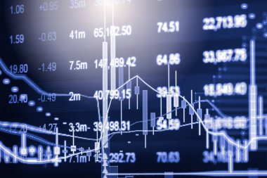 Dizin grafik borsa finansal gösterge analiz açık ışığı.