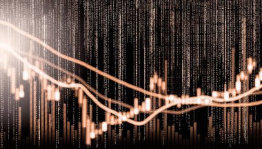 Dizin grafik borsa finansal gösterge analiz açık ışığı.