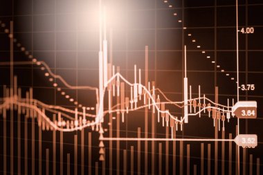 Dizin grafik borsa finansal gösterge analiz açık ışığı.