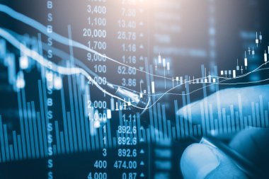 Dizin grafik borsa finansal gösterge analiz açık ışığı.