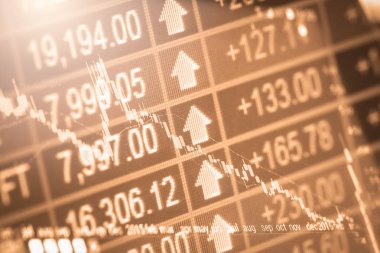 Dizin grafik borsa finansal gösterge analiz açık ışığı.