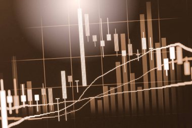 Dizin grafik borsa finansal gösterge analiz açık ışığı.
