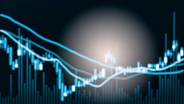 Dizin grafik borsa finansal gösterge analiz açık ışığı.