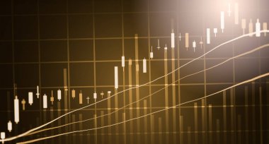 Dizin grafik borsa finansal gösterge analiz açık ışığı.
