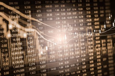 Dizin grafik borsa finansal gösterge analiz açık ışığı.