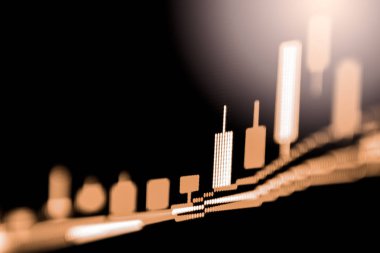 Dizin grafik borsa finansal gösterge analiz açık ışığı.