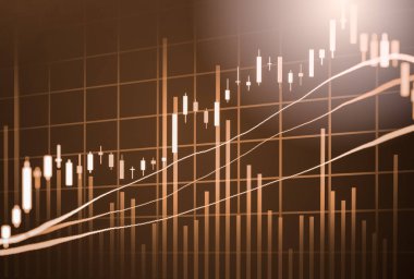 Dizin grafik borsa finansal gösterge analiz açık ışığı.