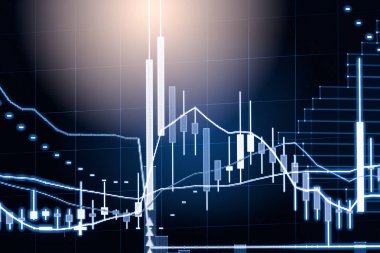 Dizin grafik borsa finansal gösterge analiz açık ışığı.