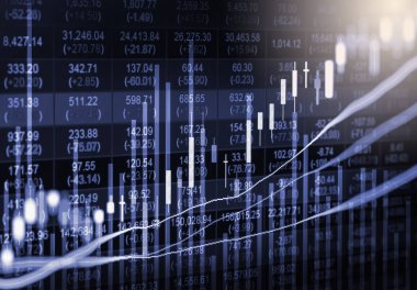 Dizin grafik borsa finansal gösterge analiz açık ışığı.