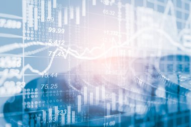Dizin grafik borsa finansal gösterge analiz açık ışığı.