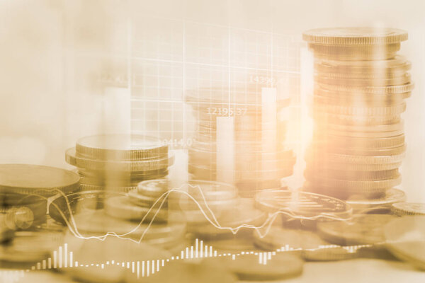 Индексный график анализа финансовых показателей фондового рынка на LED
.