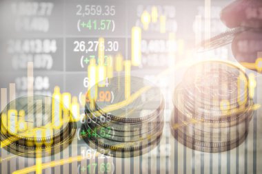 Dizin grafik borsa finansal gösterge analiz açık ışığı.