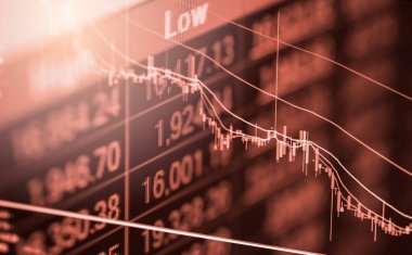 Dizin grafik borsa finansal gösterge analiz açık ışığı.