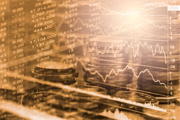 Gráfico de índice de análise de indicador financeiro do mercado de ações em LED . — Fotografia de Stock