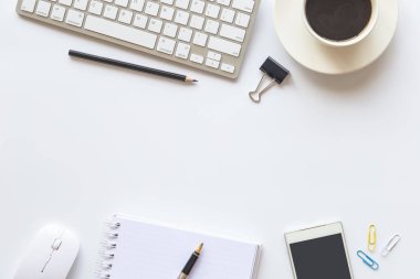 Beyaz Resepsiyon Kırtasiye dizüstü bilgisayar, akıllı telefon ve diğer zekâ