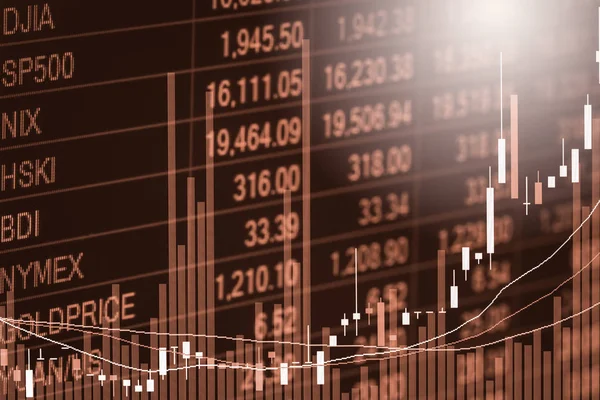 Mercado de ações ou gráfico de negociação forex e gráfico candlestick suitab — Fotografia de Stock