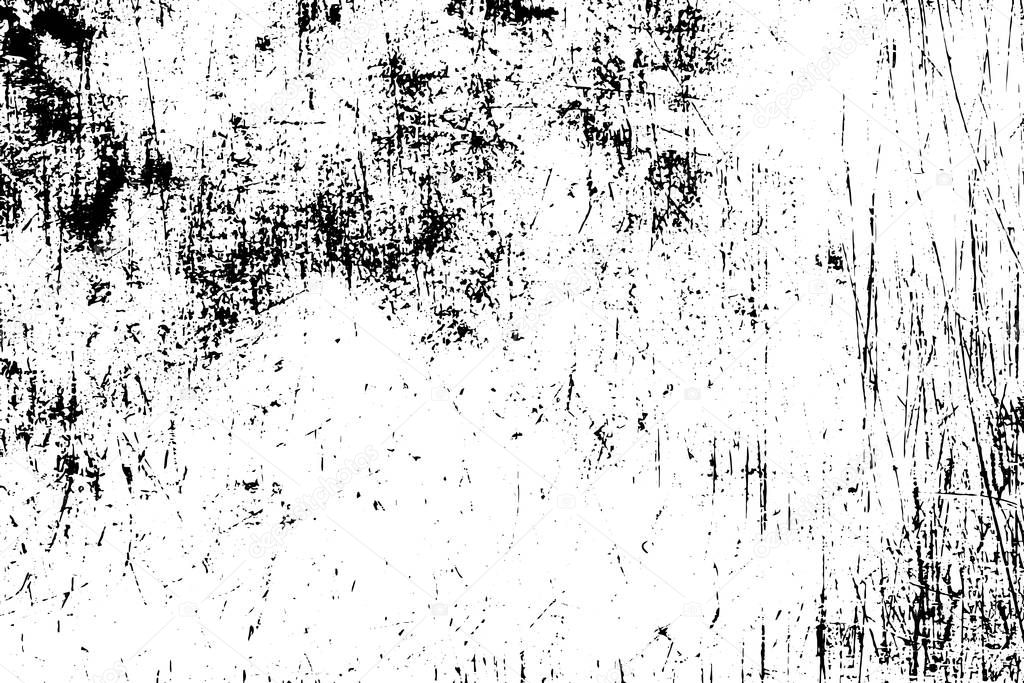 Black and white grunge. Distress overlay texture. Abstract surface dust and rough dirty wall background concept. Distress illustration simply place over object to create grunge effect. Vector EPS10.