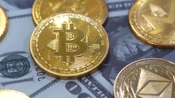 Moderne Manier Van Ruilen Bitcoin Een Handige Betaling Economie Markt — Stockvideo