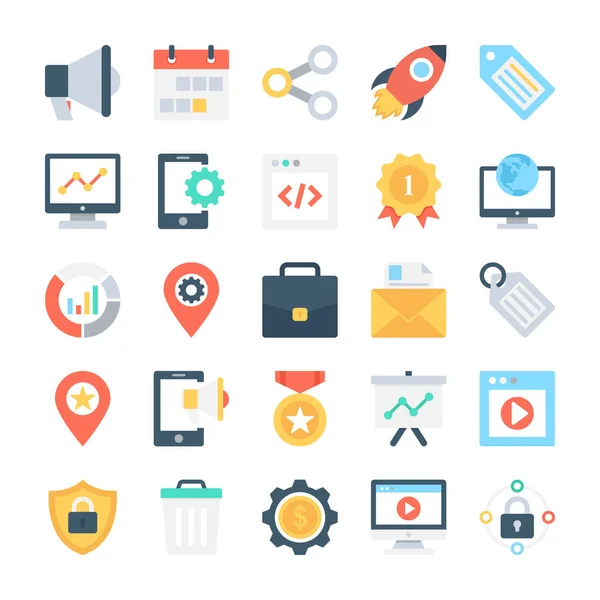 SEO en Marketing Vector Icons 3 — Stockvector