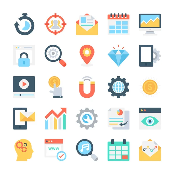 SEO en Marketing Vector Icons 7 — Stockvector