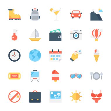 Seyahat vektör simgeler 2
