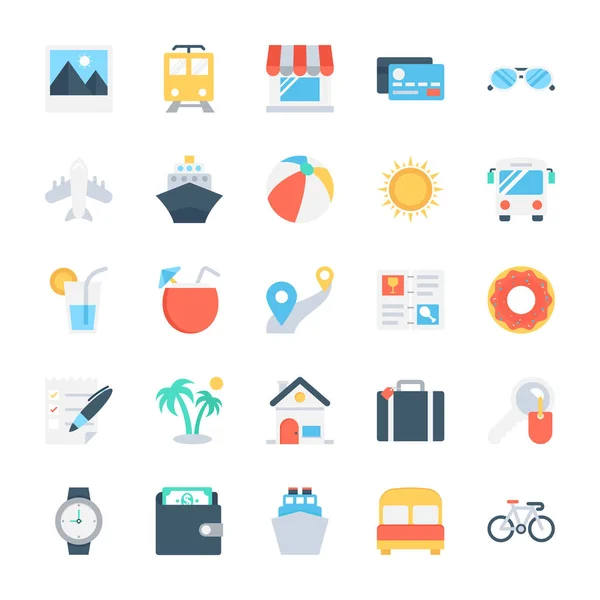 Iconos de Vector de Viaje 3 — Vector de stock