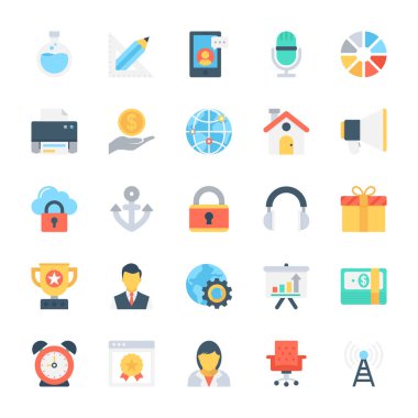 Tasarım ve geliştirme vektör simgeler 3 renkte