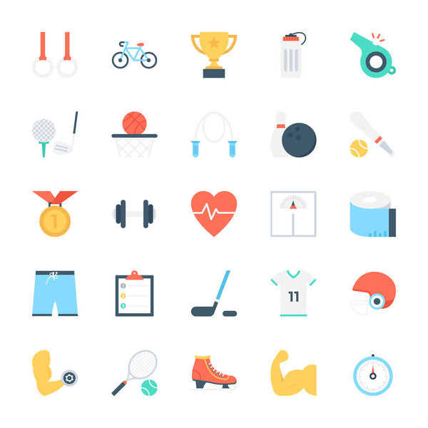 Sports Colored Vector Icons 1