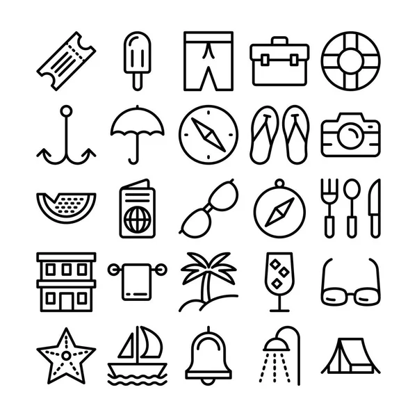 Summer and Travel Vector Icons 5 — Stock Vector