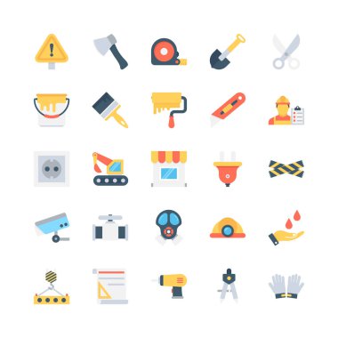 Endüstriyel renkli vektör simgeler 3