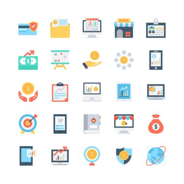 Bankacılık ve Finans vektör simgeler 4