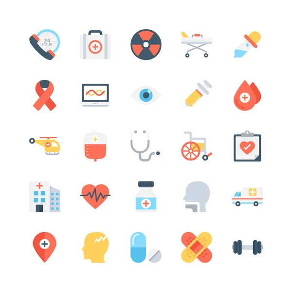 Iconos de vectores de color médico 1 — Vector de stock