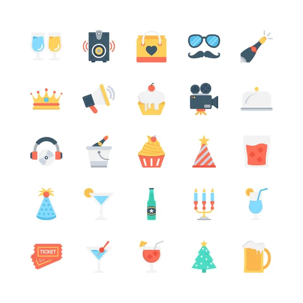 Partij en viering Vector Icons 1 — Stockvector