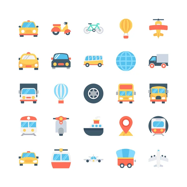 Iconos vectoriales de transporte 3 — Vector de stock