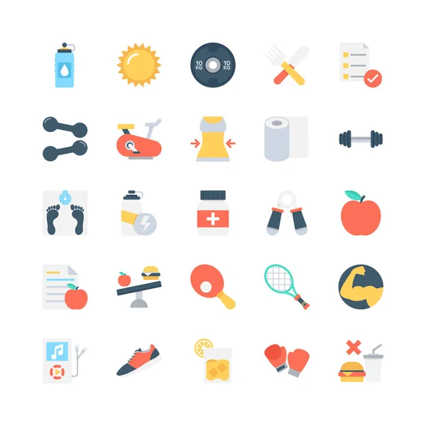 Fitness Vector iconos 2 — Vector de stock