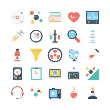 Bilim ve teknoloji vektör simgeler 2