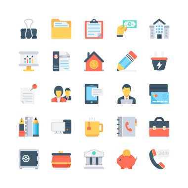 Ofis ve Kırtasiye vektör simgeler 5