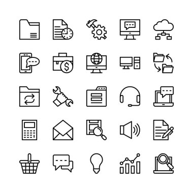 Dijital pazarlama vektör simgeler 4