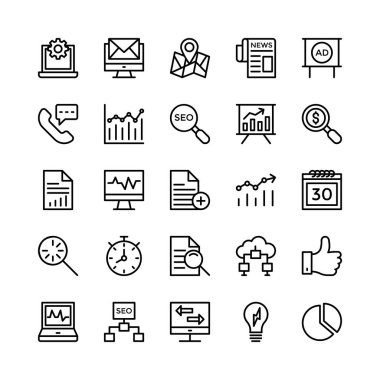 Dijital pazarlama vektör simgeler 5