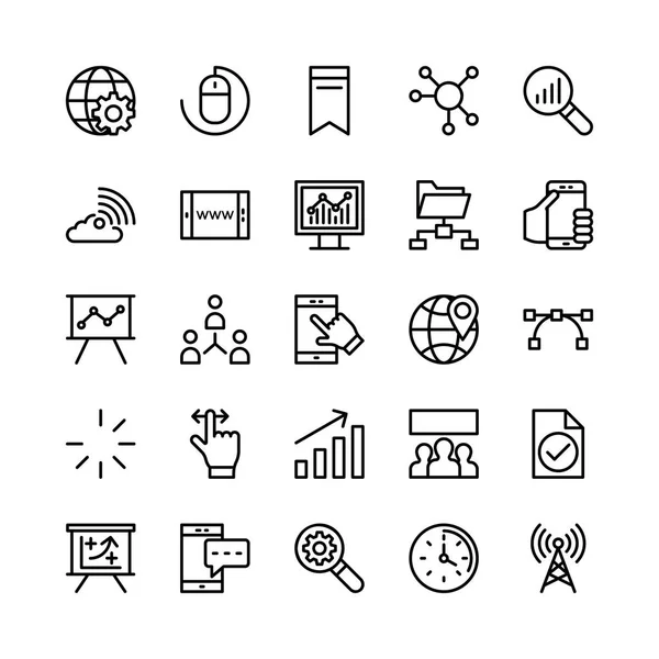 Digitale Marketing Vector Icons 2 — Stockvector