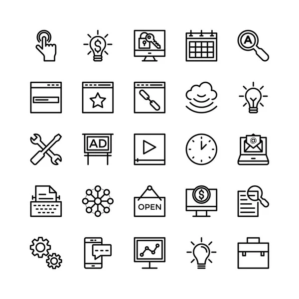 SEO en Marketing Vector Icons 3 — Stockvector