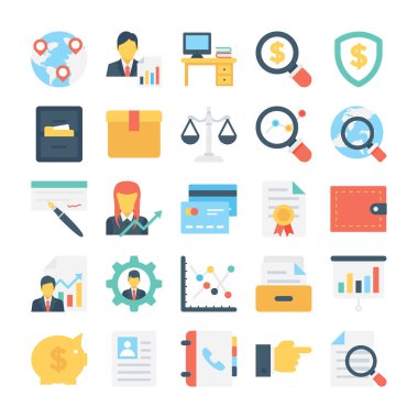 Proje Yönetimi renkli vektör simgesi 6