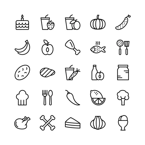 Food linii wektorowych ikony 9 — Wektor stockowy
