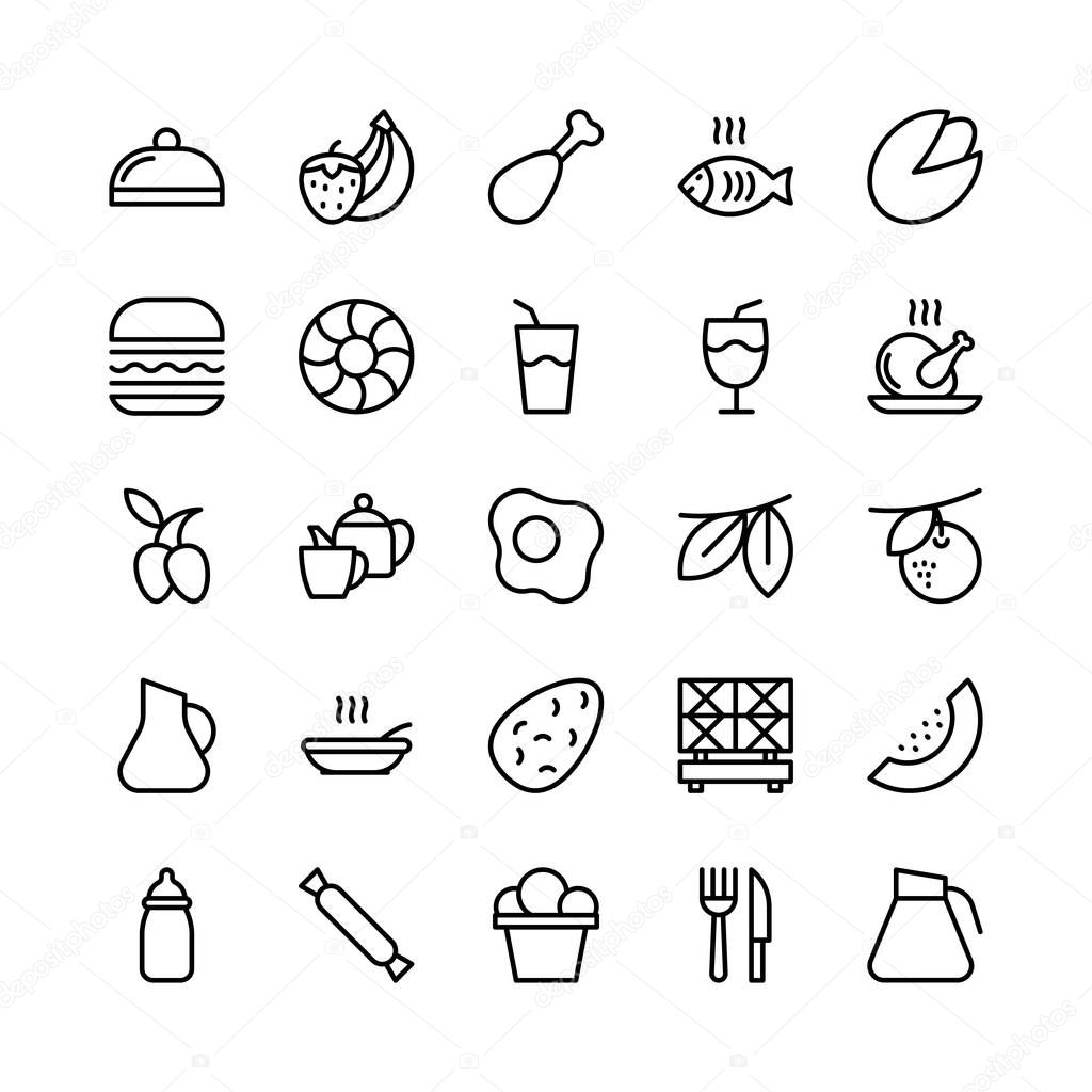 Food Line Vector Icons 7