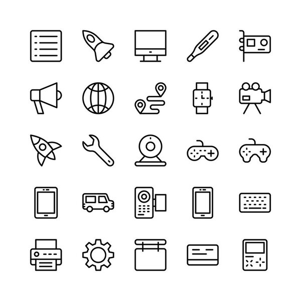 Science and Technology Line Icons 2
