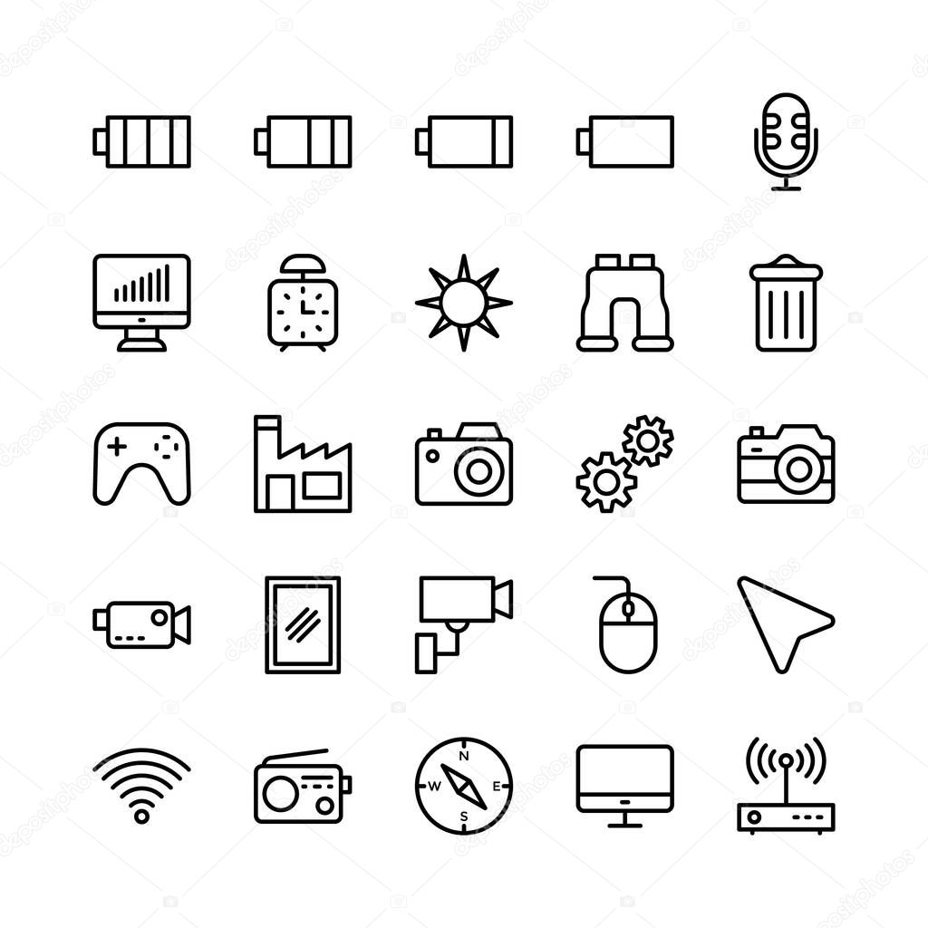 Science and Technology Line Vector Icons 13