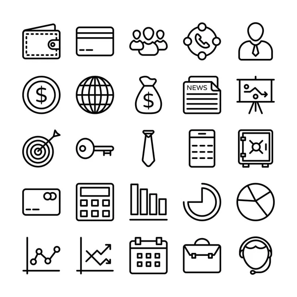 Iconos vectoriales de línea de negocio y oficina 5 — Archivo Imágenes Vectoriales